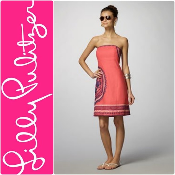 Lilly Pulitzer Dresses & Skirts - Lilly Pulitzer Strapless Basket Weave Bowen Dress